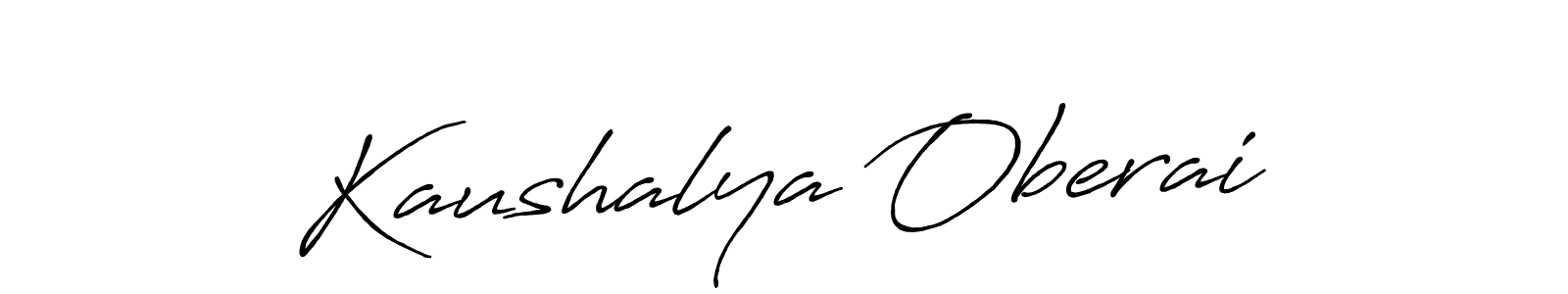 Here are the top 10 professional signature styles for the name Kaushalya Oberai. These are the best autograph styles you can use for your name. Kaushalya Oberai signature style 7 images and pictures png