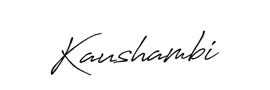 How to make Kaushambi name signature. Use Antro_Vectra_Bolder style for creating short signs online. This is the latest handwritten sign. Kaushambi signature style 7 images and pictures png