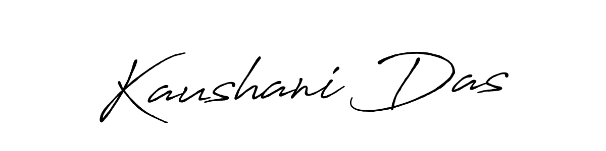 Create a beautiful signature design for name Kaushani Das. With this signature (Antro_Vectra_Bolder) fonts, you can make a handwritten signature for free. Kaushani Das signature style 7 images and pictures png
