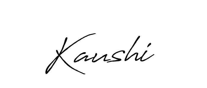 How to make Kaushi  name signature. Use Antro_Vectra_Bolder style for creating short signs online. This is the latest handwritten sign. Kaushi  signature style 7 images and pictures png
