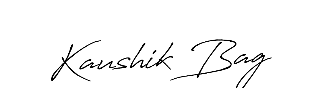 Design your own signature with our free online signature maker. With this signature software, you can create a handwritten (Antro_Vectra_Bolder) signature for name Kaushik Bag. Kaushik Bag signature style 7 images and pictures png