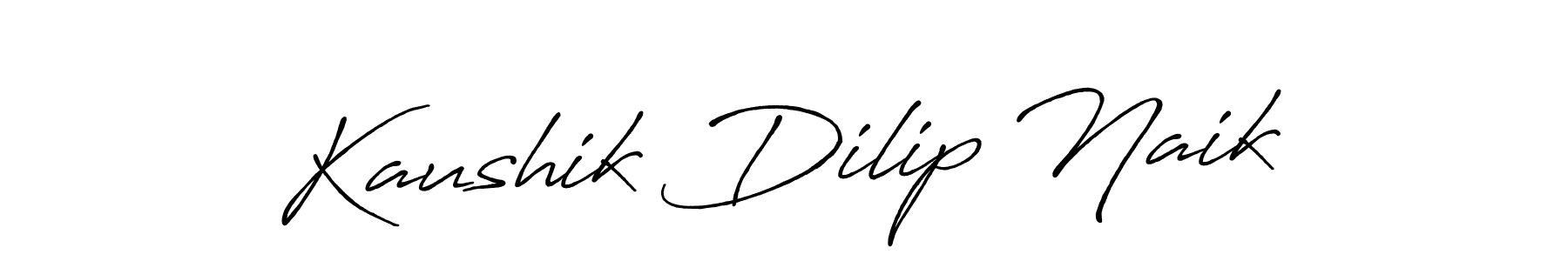 Use a signature maker to create a handwritten signature online. With this signature software, you can design (Antro_Vectra_Bolder) your own signature for name Kaushik Dilip Naik. Kaushik Dilip Naik signature style 7 images and pictures png