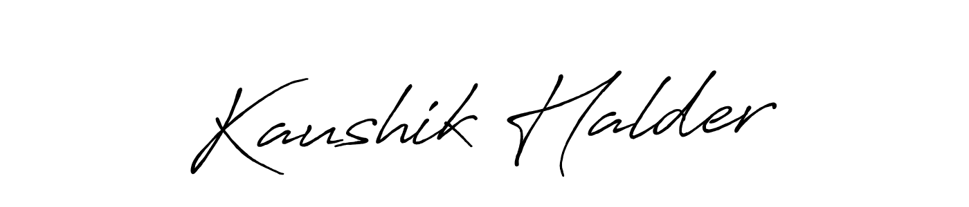 It looks lik you need a new signature style for name Kaushik Halder. Design unique handwritten (Antro_Vectra_Bolder) signature with our free signature maker in just a few clicks. Kaushik Halder signature style 7 images and pictures png