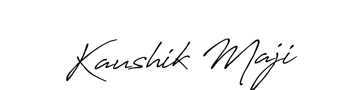Use a signature maker to create a handwritten signature online. With this signature software, you can design (Antro_Vectra_Bolder) your own signature for name Kaushik Maji. Kaushik Maji signature style 7 images and pictures png