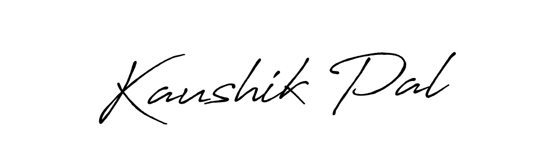 How to make Kaushik Pal name signature. Use Antro_Vectra_Bolder style for creating short signs online. This is the latest handwritten sign. Kaushik Pal signature style 7 images and pictures png