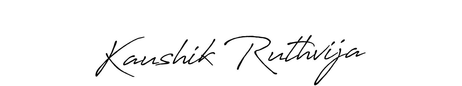 How to Draw Kaushik Ruthvija signature style? Antro_Vectra_Bolder is a latest design signature styles for name Kaushik Ruthvija. Kaushik Ruthvija signature style 7 images and pictures png