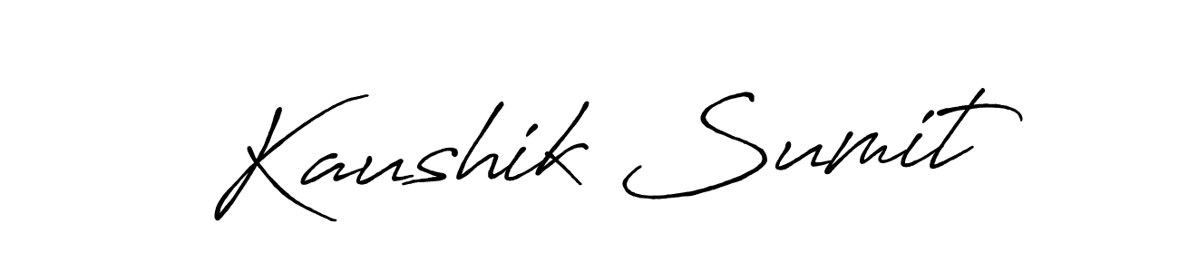 How to Draw Kaushik Sumit signature style? Antro_Vectra_Bolder is a latest design signature styles for name Kaushik Sumit. Kaushik Sumit signature style 7 images and pictures png