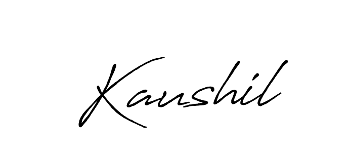 It looks lik you need a new signature style for name Kaushil. Design unique handwritten (Antro_Vectra_Bolder) signature with our free signature maker in just a few clicks. Kaushil signature style 7 images and pictures png