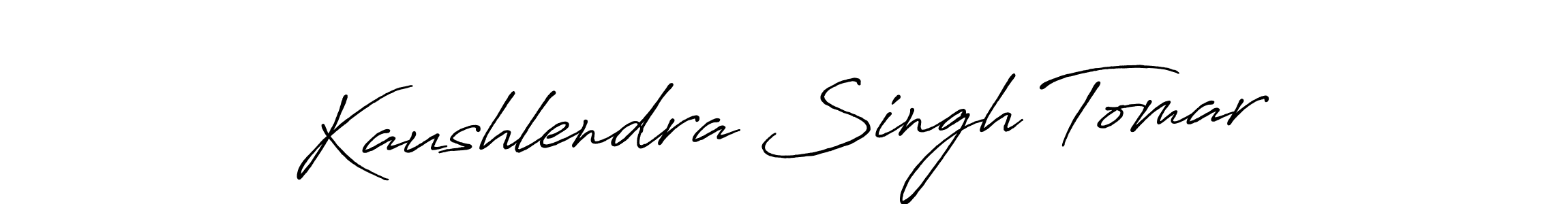 How to make Kaushlendra Singh Tomar name signature. Use Antro_Vectra_Bolder style for creating short signs online. This is the latest handwritten sign. Kaushlendra Singh Tomar signature style 7 images and pictures png