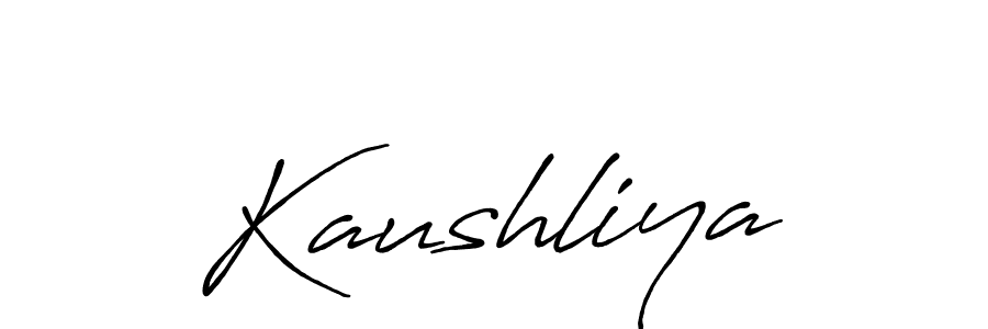 Create a beautiful signature design for name Kaushliya. With this signature (Antro_Vectra_Bolder) fonts, you can make a handwritten signature for free. Kaushliya signature style 7 images and pictures png