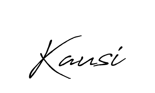 How to make Kausi name signature. Use Antro_Vectra_Bolder style for creating short signs online. This is the latest handwritten sign. Kausi signature style 7 images and pictures png