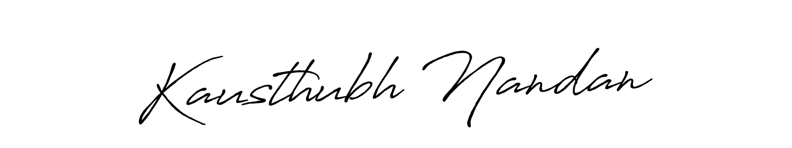 Kausthubh Nandan stylish signature style. Best Handwritten Sign (Antro_Vectra_Bolder) for my name. Handwritten Signature Collection Ideas for my name Kausthubh Nandan. Kausthubh Nandan signature style 7 images and pictures png