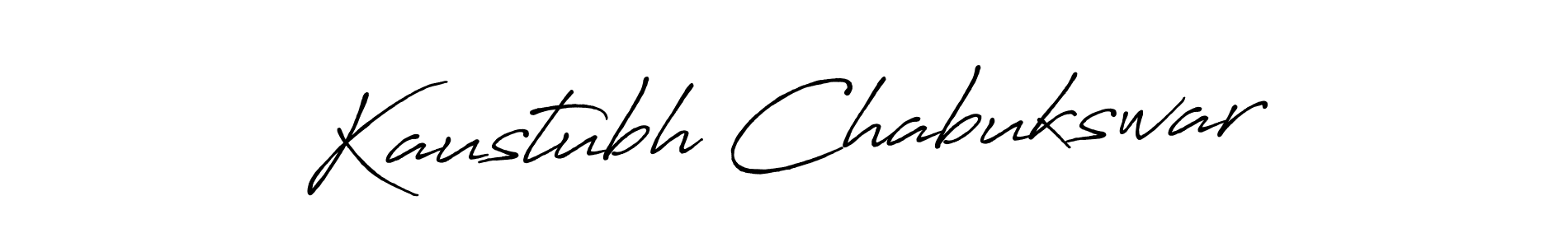 Make a beautiful signature design for name Kaustubh Chabukswar. With this signature (Antro_Vectra_Bolder) style, you can create a handwritten signature for free. Kaustubh Chabukswar signature style 7 images and pictures png