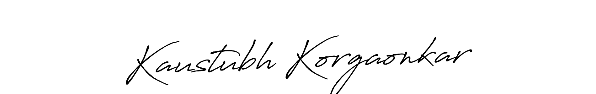 Kaustubh Korgaonkar stylish signature style. Best Handwritten Sign (Antro_Vectra_Bolder) for my name. Handwritten Signature Collection Ideas for my name Kaustubh Korgaonkar. Kaustubh Korgaonkar signature style 7 images and pictures png