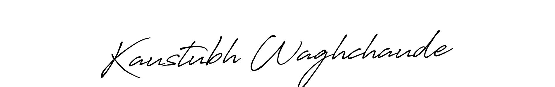 Make a beautiful signature design for name Kaustubh Waghchaude. With this signature (Antro_Vectra_Bolder) style, you can create a handwritten signature for free. Kaustubh Waghchaude signature style 7 images and pictures png