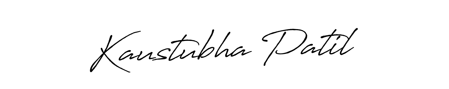 Create a beautiful signature design for name Kaustubha Patil. With this signature (Antro_Vectra_Bolder) fonts, you can make a handwritten signature for free. Kaustubha Patil signature style 7 images and pictures png