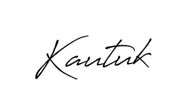 How to make Kautuk name signature. Use Antro_Vectra_Bolder style for creating short signs online. This is the latest handwritten sign. Kautuk signature style 7 images and pictures png