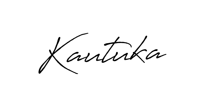 How to make Kautuka name signature. Use Antro_Vectra_Bolder style for creating short signs online. This is the latest handwritten sign. Kautuka signature style 7 images and pictures png