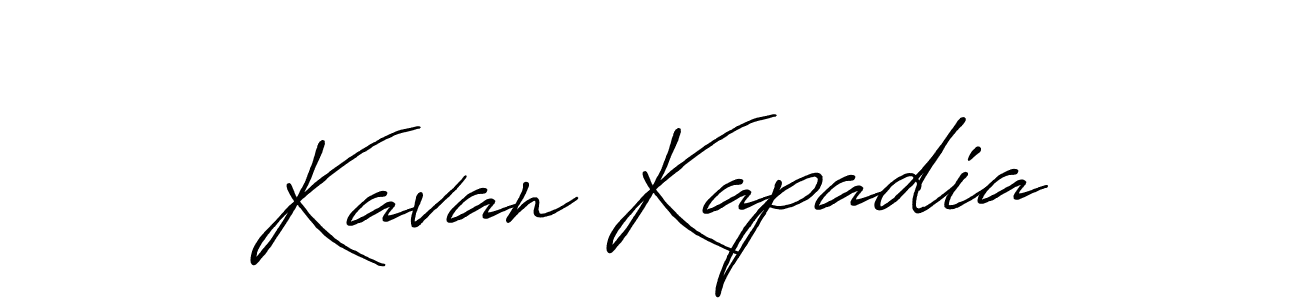 Make a beautiful signature design for name Kavan Kapadia. With this signature (Antro_Vectra_Bolder) style, you can create a handwritten signature for free. Kavan Kapadia signature style 7 images and pictures png