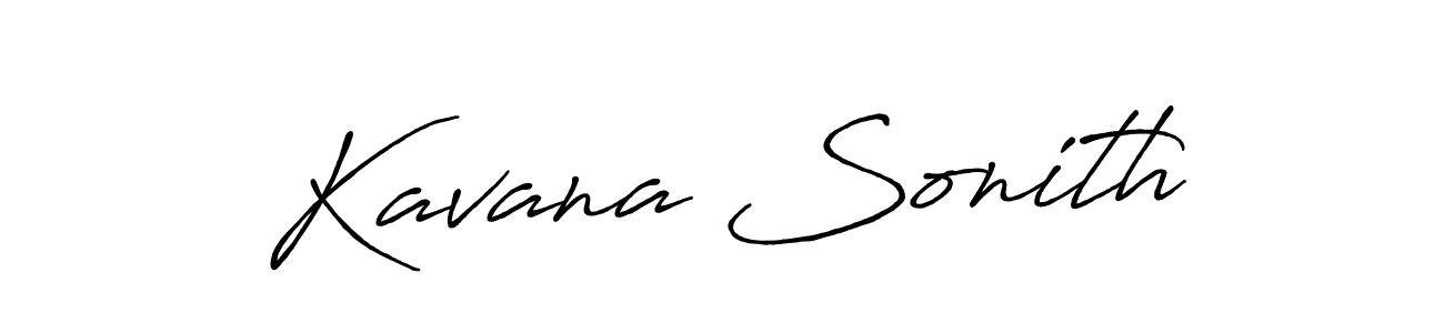 if you are searching for the best signature style for your name Kavana Sonith. so please give up your signature search. here we have designed multiple signature styles  using Antro_Vectra_Bolder. Kavana Sonith signature style 7 images and pictures png