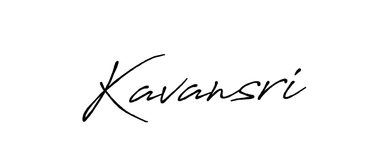 Use a signature maker to create a handwritten signature online. With this signature software, you can design (Antro_Vectra_Bolder) your own signature for name Kavansri. Kavansri signature style 7 images and pictures png