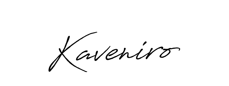 How to make Kaveniro name signature. Use Antro_Vectra_Bolder style for creating short signs online. This is the latest handwritten sign. Kaveniro signature style 7 images and pictures png