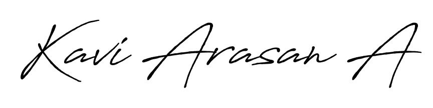 Make a beautiful signature design for name Kavi Arasan A. Use this online signature maker to create a handwritten signature for free. Kavi Arasan A signature style 7 images and pictures png