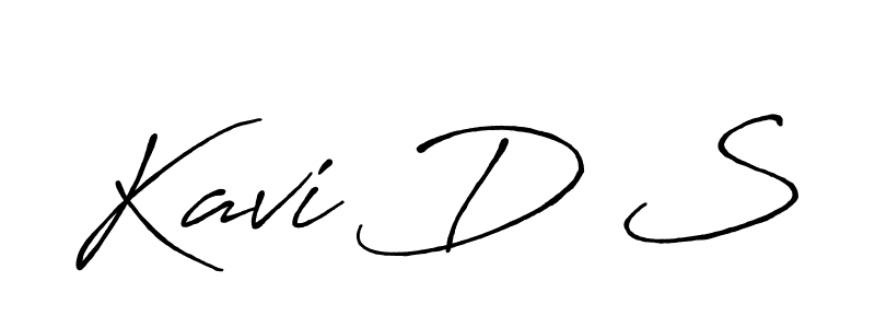 Also we have Kavi D S name is the best signature style. Create professional handwritten signature collection using Antro_Vectra_Bolder autograph style. Kavi D S signature style 7 images and pictures png