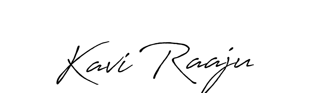 Use a signature maker to create a handwritten signature online. With this signature software, you can design (Antro_Vectra_Bolder) your own signature for name Kavi Raaju. Kavi Raaju signature style 7 images and pictures png