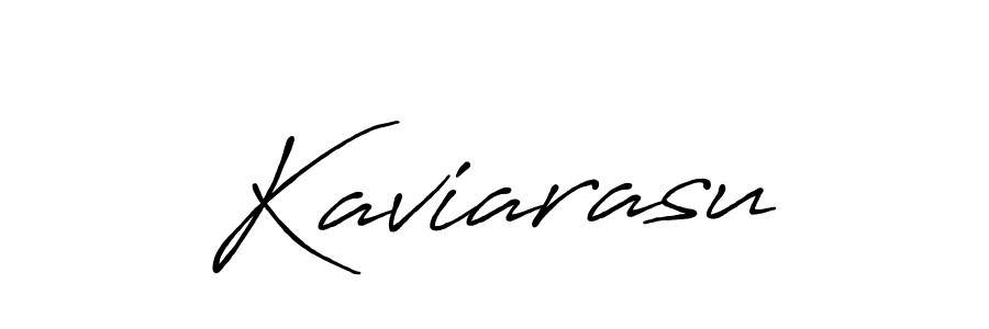 Use a signature maker to create a handwritten signature online. With this signature software, you can design (Antro_Vectra_Bolder) your own signature for name Kaviarasu. Kaviarasu signature style 7 images and pictures png
