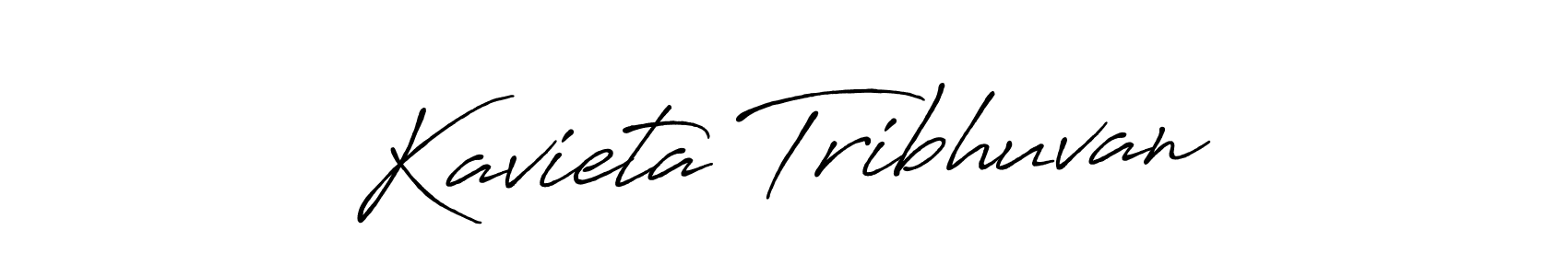 Make a beautiful signature design for name Kavieta Tribhuvan. With this signature (Antro_Vectra_Bolder) style, you can create a handwritten signature for free. Kavieta Tribhuvan signature style 7 images and pictures png