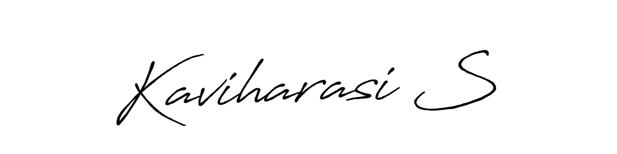 This is the best signature style for the Kaviharasi S name. Also you like these signature font (Antro_Vectra_Bolder). Mix name signature. Kaviharasi S signature style 7 images and pictures png
