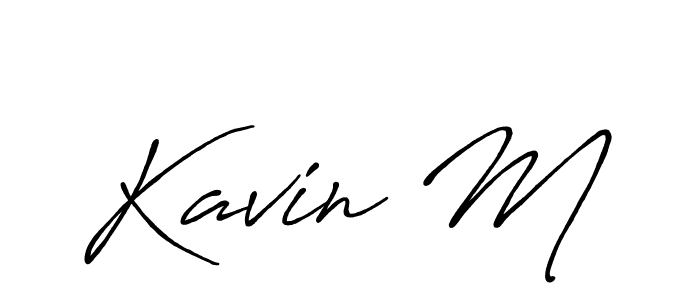 Also You can easily find your signature by using the search form. We will create Kavin M name handwritten signature images for you free of cost using Antro_Vectra_Bolder sign style. Kavin M signature style 7 images and pictures png