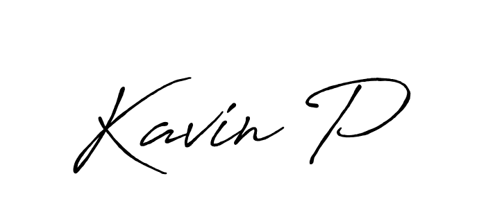 It looks lik you need a new signature style for name Kavin P. Design unique handwritten (Antro_Vectra_Bolder) signature with our free signature maker in just a few clicks. Kavin P signature style 7 images and pictures png