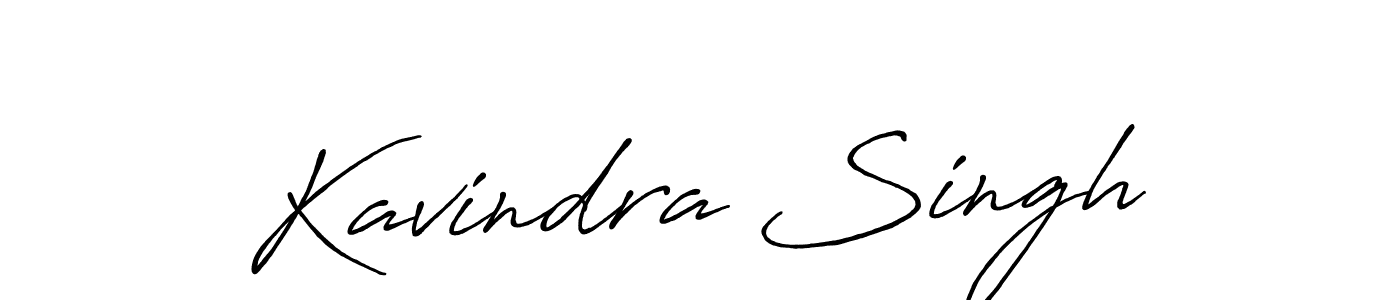 How to make Kavindra Singh name signature. Use Antro_Vectra_Bolder style for creating short signs online. This is the latest handwritten sign. Kavindra Singh signature style 7 images and pictures png