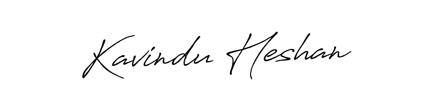 How to make Kavindu Heshan name signature. Use Antro_Vectra_Bolder style for creating short signs online. This is the latest handwritten sign. Kavindu Heshan signature style 7 images and pictures png