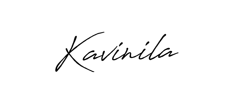 How to make Kavinila name signature. Use Antro_Vectra_Bolder style for creating short signs online. This is the latest handwritten sign. Kavinila signature style 7 images and pictures png