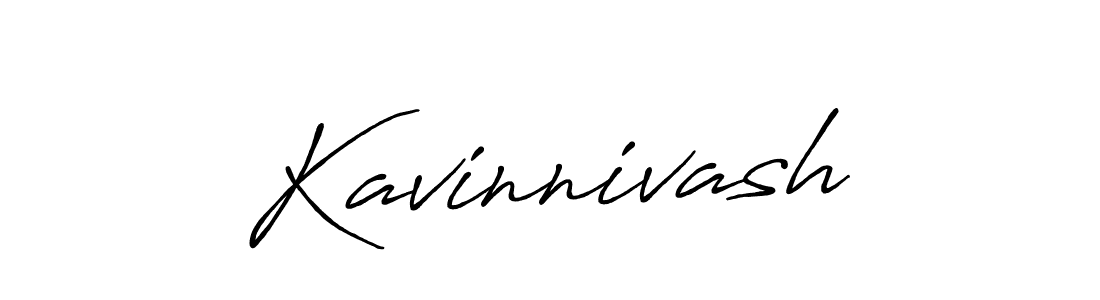 How to make Kavinnivash name signature. Use Antro_Vectra_Bolder style for creating short signs online. This is the latest handwritten sign. Kavinnivash signature style 7 images and pictures png