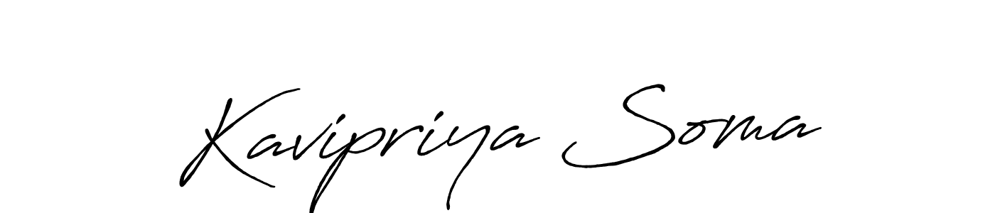Make a beautiful signature design for name Kavipriya Soma. With this signature (Antro_Vectra_Bolder) style, you can create a handwritten signature for free. Kavipriya Soma signature style 7 images and pictures png