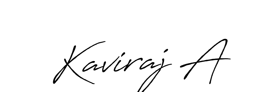 How to make Kaviraj A name signature. Use Antro_Vectra_Bolder style for creating short signs online. This is the latest handwritten sign. Kaviraj A signature style 7 images and pictures png