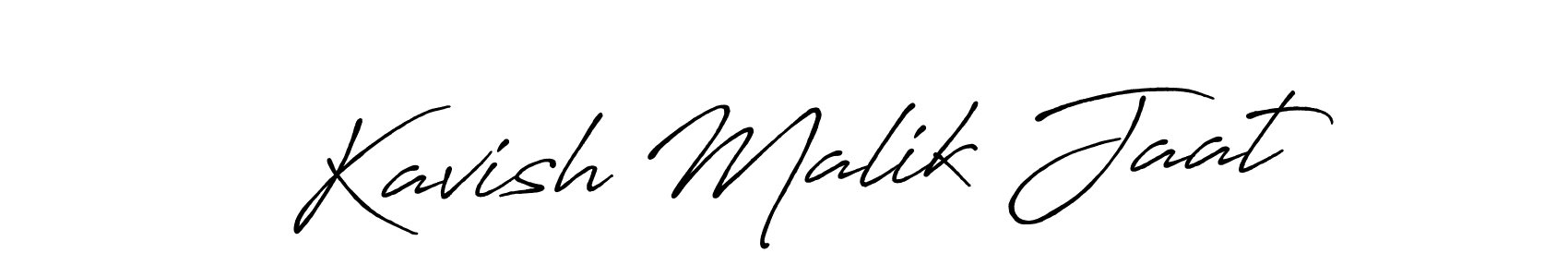 Create a beautiful signature design for name Kavish Malik Jaat. With this signature (Antro_Vectra_Bolder) fonts, you can make a handwritten signature for free. Kavish Malik Jaat signature style 7 images and pictures png