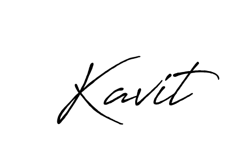 How to make Kavit name signature. Use Antro_Vectra_Bolder style for creating short signs online. This is the latest handwritten sign. Kavit signature style 7 images and pictures png
