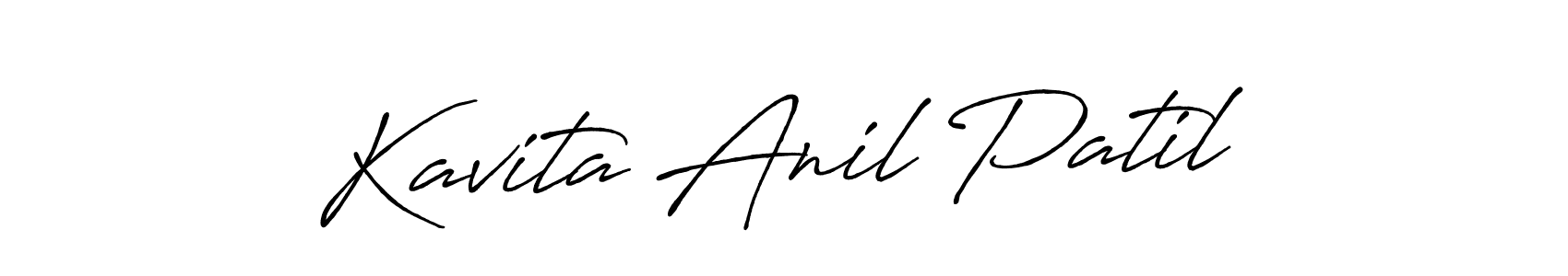 Also You can easily find your signature by using the search form. We will create Kavita Anil Patil name handwritten signature images for you free of cost using Antro_Vectra_Bolder sign style. Kavita Anil Patil signature style 7 images and pictures png