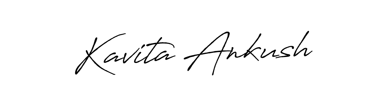 Use a signature maker to create a handwritten signature online. With this signature software, you can design (Antro_Vectra_Bolder) your own signature for name Kavita Ankush. Kavita Ankush signature style 7 images and pictures png