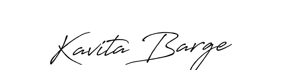 Kavita Barge stylish signature style. Best Handwritten Sign (Antro_Vectra_Bolder) for my name. Handwritten Signature Collection Ideas for my name Kavita Barge. Kavita Barge signature style 7 images and pictures png