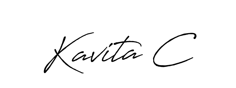 Use a signature maker to create a handwritten signature online. With this signature software, you can design (Antro_Vectra_Bolder) your own signature for name Kavita C. Kavita C signature style 7 images and pictures png