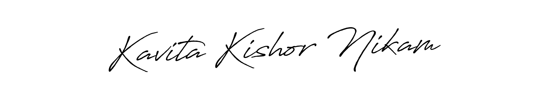 You can use this online signature creator to create a handwritten signature for the name Kavita Kishor Nikam. This is the best online autograph maker. Kavita Kishor Nikam signature style 7 images and pictures png