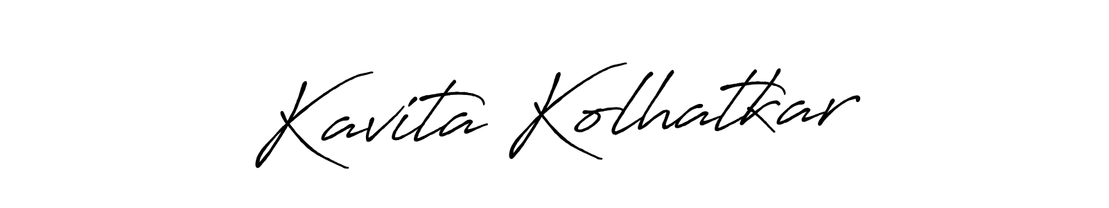 Use a signature maker to create a handwritten signature online. With this signature software, you can design (Antro_Vectra_Bolder) your own signature for name Kavita Kolhatkar. Kavita Kolhatkar signature style 7 images and pictures png