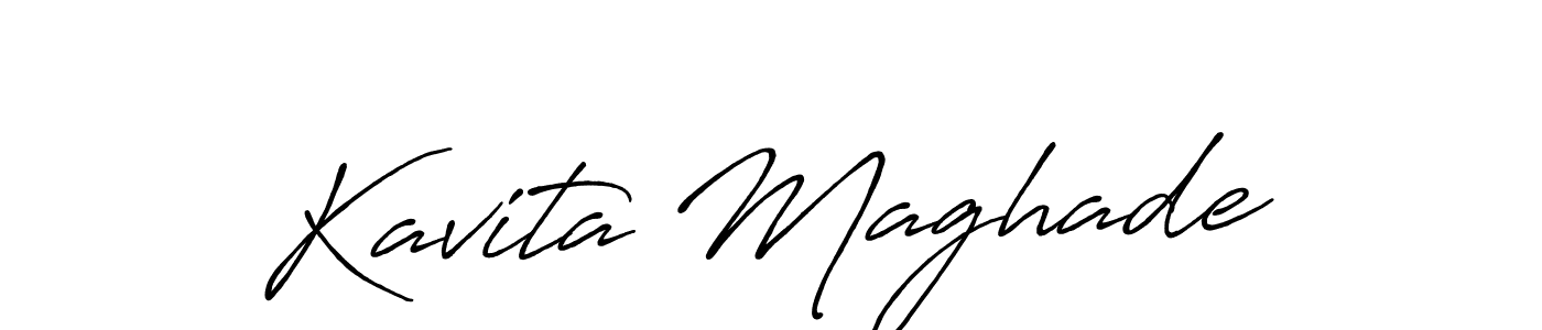 Make a beautiful signature design for name Kavita Maghade. Use this online signature maker to create a handwritten signature for free. Kavita Maghade signature style 7 images and pictures png