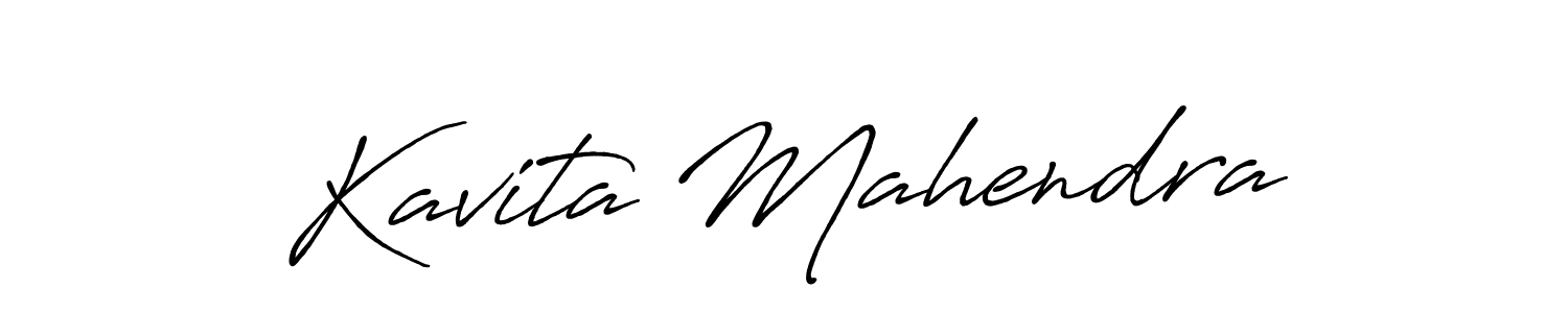 Antro_Vectra_Bolder is a professional signature style that is perfect for those who want to add a touch of class to their signature. It is also a great choice for those who want to make their signature more unique. Get Kavita Mahendra name to fancy signature for free. Kavita Mahendra signature style 7 images and pictures png